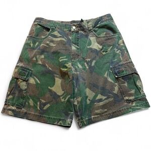 Vintage Quiksilver camo punk grunge skater cargo shorts size 36